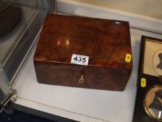 A burr walnut veneer box