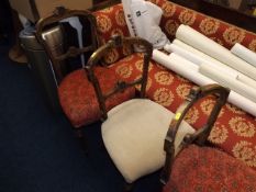 Three c.1900 upholstered chairs
