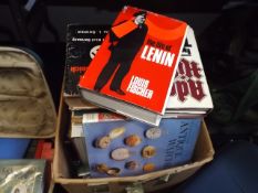 A boxed quantity of books including Hitler & Stali