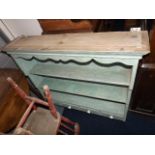 A painted pine dresser top with four drawers