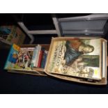 Two boxes of books including art & childrens inter