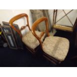 A pair of 19thC. upholstered chairs