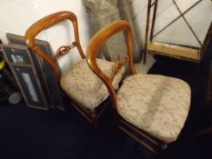 A pair of 19thC. upholstered chairs
