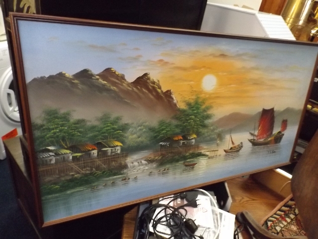 An Oriental oil painting