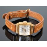 An art deco 18ct gold cased Mithra watch