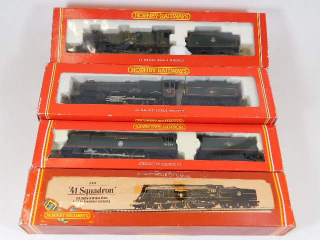 Four Hornby boxed model trains