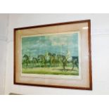 An Alfred Munnings print of equine interest hand s