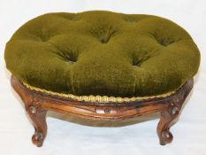 A 19thC. upholstered footstool