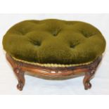 A 19thC. upholstered footstool
