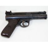 A vintage Webley air pistol