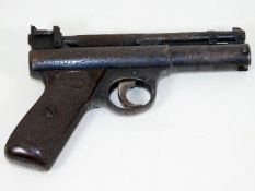A vintage Webley air pistol
