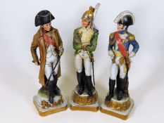 Three Capodimonte Napoleonic figures