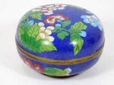 A small Cloisonne lidded bowl