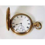 A gold plated Elgin full hunter pocket watch