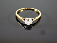 An 18ct gold diamond solitaire ring approx. 0.5ct