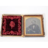 A cased & gilt mounted daguerreotype photograph