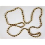 A 9ct gold rope 20in rope chain