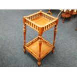A galleried two tier pot stand