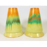 A pair of art deco Shelley tapered vases