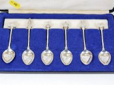 A boxed set of six 1977 commemorative silver Jubil
