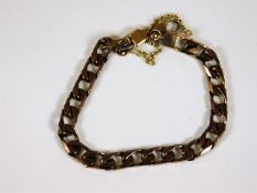 A 9ct gold unisex curb bracelet