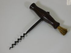A Victorian wooden handled corkscrew
