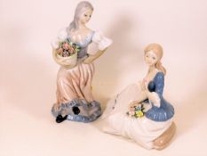 Two Spanish porcelain Lladro style figures