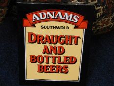 An Adnams bottled beer enamel sign