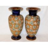 A pair of Royal Doulton stoneware vases