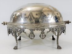 A 19thC. Elkington silver plated bacon dish