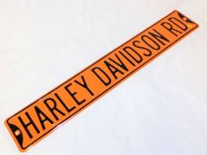 A Harley Davidson street sign