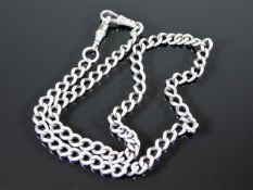 A heavy gauge silver curb necklace