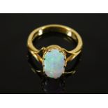 An 18ct gold opal ring