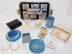 A quantity of BOAC collectables including alloy tr