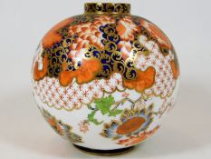 A Royal Crown Derby spherical imari vase