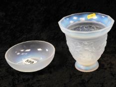 A French Edmond Etling Lalique style glass bowl tw