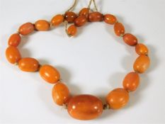 A set of 19thC. amber beads approx. 30g