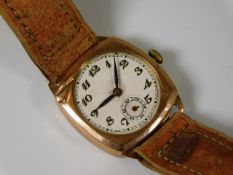 A 9ct gold wrist watch a/f