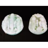 Two Chinese carved Jade pendants