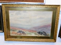 A moorland watercolour signed W. H. Dyer image siz