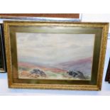 A moorland watercolour signed W. H. Dyer image siz