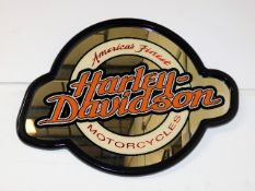 A Harley Davidson mirror