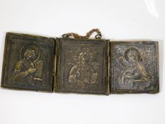 A 19thC. Russian religious triptych