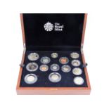 A boxed Royal Mint proof coin set