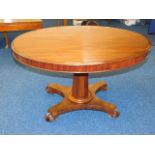 A Victorian oval tip top breakfast table