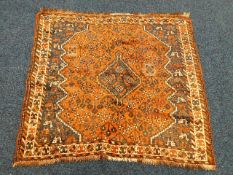 An antique Persian rug