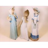 Three porcelain Nao figures