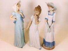 Three porcelain Nao figures