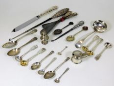 A small silver sauce ladle & a quantity of other s