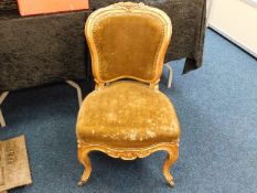 A 19thC. gilt wood salon chair